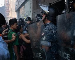 Displaced People Protest Eviction - Beirut