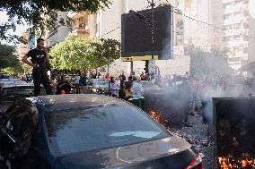 Displaced People Protest Eviction - Beirut