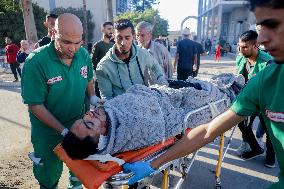 Multiple Casualties Arrive At Al-Ahli Arab Hospital - Gaza