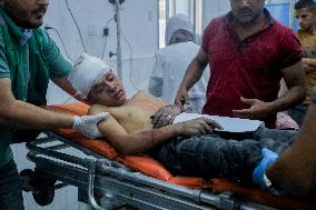 Multiple Casualties Arrive At Al-Ahli Arab Hospital - Gaza