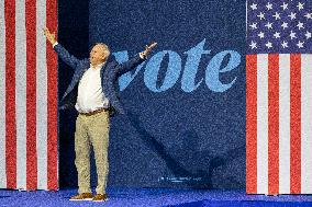 Barack Obama Campaigns With Tim Walz On First Day Of Early Voting In Wisconsin