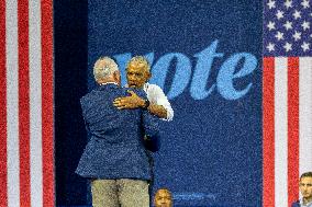 Barack Obama Campaigns With Tim Walz On First Day Of Early Voting In Wisconsin