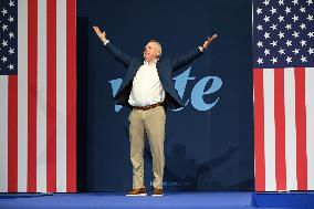 Former U.S. President Barack Obama And Minnesota Gov. Tim Walz Speak At Campaign Rally In Madison Wisconsin