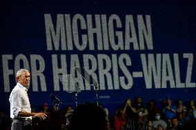 Barack Obama Holds A Presidential Campaign Rally For Kamala Harris At The Huntington Place In Detroit, MI