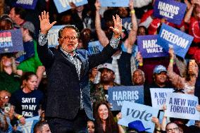 Barack Obama Holds A Presidential Campaign Rally For Kamala Harris At The Huntington Place In Detroit, MI