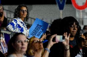 Barack Obama Holds A Presidential Campaign Rally For Kamala Harris At The Huntington Place In Detroit, MI