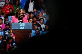 Barack Obama Holds A Presidential Campaign Rally For Kamala Harris At The Huntington Place In Detroit, MI