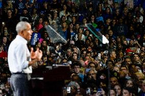 Barack Obama Holds A Presidential Campaign Rally For Kamala Harris At The Huntington Place In Detroit, MI