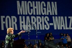 Barack Obama Holds A Presidential Campaign Rally For Kamala Harris At The Huntington Place In Detroit, MI