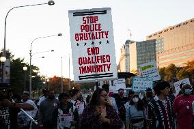 The National Day Of Protest To Stop Police Brutality In Washington D.C., USA.