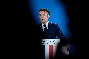 President Of France At A Press Conference After The European Council Summit