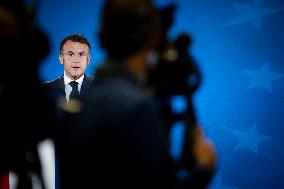 President Of France At A Press Conference After The European Council Summit