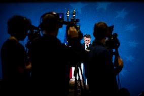 President Of France At A Press Conference After The European Council Summit