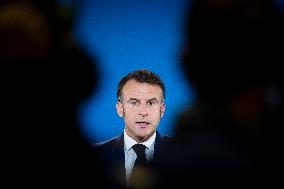 President Of France At A Press Conference After The European Council Summit