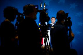 President Of France At A Press Conference After The European Council Summit