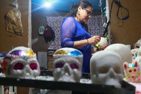 Day Of The Dead Sugar Skulls Production - Mexico