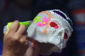 Day Of The Dead Sugar Skulls Production - Mexico