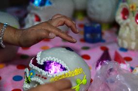 Day Of The Dead Sugar Skulls Production - Mexico