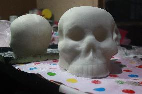 Day Of The Dead Sugar Skulls Production - Mexico