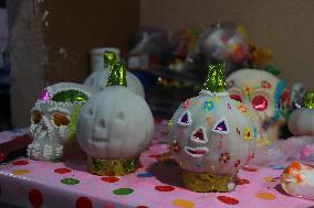 Day Of The Dead Sugar Skulls Production - Mexico