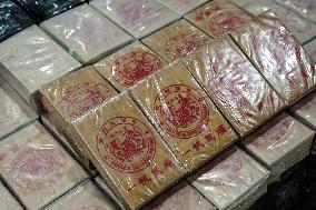 Thai Police Seize 154 Kilograms Of Heroin Hidden Prepared To Be Smuggled To Three Countries.