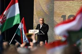 Memorial And Speech By Viktor Orban On The Anniversary Of The The 1956 Hungarian