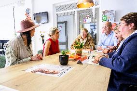 Queen Máxima visits Stronger Together against Poverty Haarlemmermeer, Hoofddorp, The Netherlands