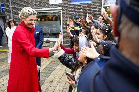 Queen Máxima visits Stronger Together against Poverty Haarlemmermeer, Hoofddorp, The Netherlands