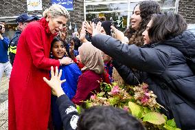 Queen Máxima visits Stronger Together against Poverty Haarlemmermeer, Hoofddorp, The Netherlands