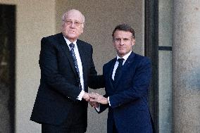 French President Meets Lebanon's PM - Paris