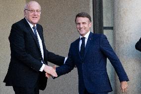 French President Meets Lebanon's PM - Paris