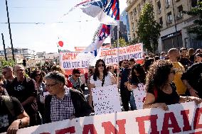 24h Teachers Strike In Athens