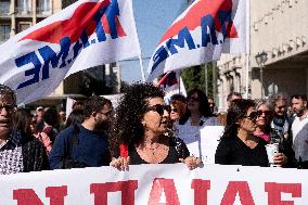 24h Teachers Strike In Athens