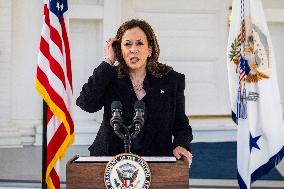 Vice President Harris speaks on John Kelly labeling former President Trump a fascist