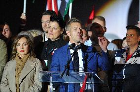 Memorial And Speech By Peter Magyar And The Tisza Party On The Anniversary Of The The 1956 Hungarian Revolution.