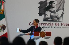 Mexico’s President Claudia Sheinbaum Briefing Conference