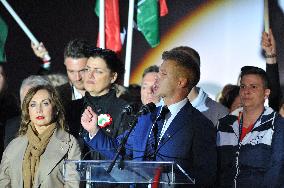 Memorial And Speech By Peter Magyar And The Tisza Party On The Anniversary Of The The 1956 Hungarian Revolution.