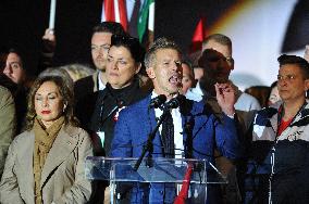 Memorial And Speech By Peter Magyar And The Tisza Party On The Anniversary Of The The 1956 Hungarian Revolution.