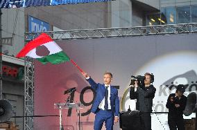 Memorial And Speech By Peter Magyar And The Tisza Party On The Anniversary Of The The 1956 Hungarian Revolution.