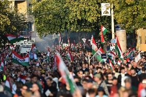 Memorial And Speech By Peter Magyar And The Tisza Party On The Anniversary Of The The 1956 Hungarian Revolution.