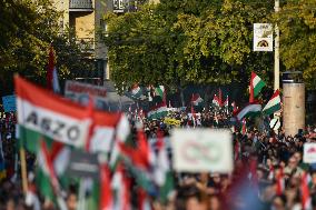 Memorial And Speech By Peter Magyar And The Tisza Party On The Anniversary Of The The 1956 Hungarian Revolution.