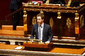 Start Of Examination Of The New Finance Bill At The National Assembly, In Paris