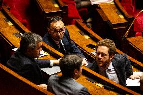 Start Of Examination Of The New Finance Bill At The National Assembly, In Paris