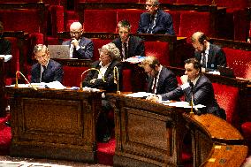 Start Of Examination Of The New Finance Bill At The National Assembly, In Paris