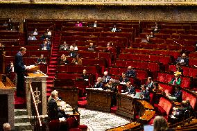 Start Of Examination Of The New Finance Bill At The National Assembly, In Paris