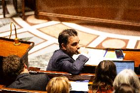 Start Of Examination Of The New Finance Bill At The National Assembly, In Paris