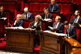 Start Of Examination Of The New Finance Bill At The National Assembly, In Paris