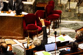 Start Of Examination Of The New Finance Bill At The National Assembly, In Paris