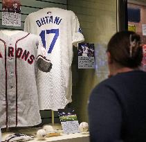 Baseball: Ohtani's Dodgers jersey at Hall of Fame