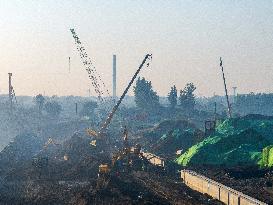 Canal New Port Construction in Huai'an